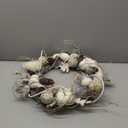 National Tree Company Artificial Autumn Wreath, White, Decorated with Pumpkins, Gourds, Pinecones, Berry Clusters, Ball Ornaments, Oak Leaves, Autumn Collection, 20 in