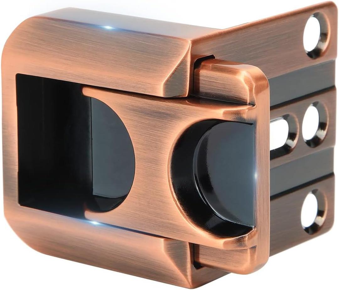 Home Security Door Lock with 8 Screws, Childproof Door Reinforcement Lock, Withstand 800 lbs for Inward Swinging Door,Night Lock to Defend Your Home (Copper)