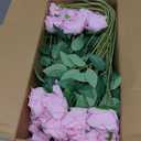 50 PCS Fake Pink Roses, Artificial Flowers Bulk Realistic Silk Faux Rose with Stems for Wedding Decoration Bridal Bouquet Birthday Celebrations DIY Floral Arrangement Home Decor