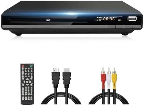 DVD Player Region Free DVD Players for TV, 1080P Upscaling, USB Input, HDMI RCA Cable Included, Breakpoint Memory, Built-in PAL NTSC, DVD CD Player for Home Plays Multi-Format (Model-168 Non-Blu-ray) DVD Player Region Free DVD Players for TV, 1080P Upscaling, USB Input, HDMI RCA Cable Included, Breakpoint Memory, Built-in PAL NTSC, DVD CD Player for Home Plays Multi-Format (Model-168 Non-Blu-ray)
