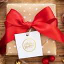 2 x 500Pcs Christmas Labels Stickers Gold Round Christmas Stickers 8 Design Self Adhesive Presents Cards Tag 1 inch Merry Christmas Envelope Seal Stickers Roll for Xmas Party Favor Supplies (Style 2)