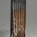 Transon 8pcs Round Watercolor Paint Brush Set Goat Hair for Watercolors, Acrylics, Inks, Gouache, Oil and Tempera (Champagne)