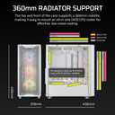 CORSAIR 3200D RS ARGB Mid-Tower PC Case – 3X RS120 ARGB PWM Fans Included, GPU Anti-sag Stabilization Arm, ASUS BTF, MSI Project Zero, Gigabyte Project Stealth – White