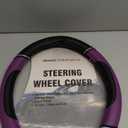 Road Comforts Leather Steering Wheel Cover - Made with PVC Leather - Anti-Slip, Universal Fit 14 1/2 inches to 15 inches - Purple