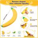 18In Giant Banana Squishy, 2026 New Jumbo Bannana Squishy Squeeze Toy, Slow Rising Soft Squishys Bananas Toys for Stress Relief