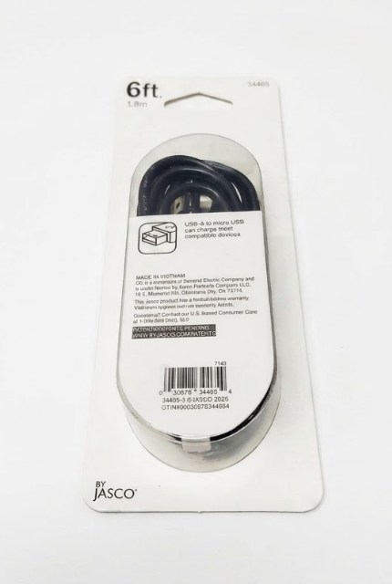 USB A to Micro USB, 6ft by Jasco