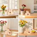 Wooden Cat Family Puzzle, Personalized Wooden Puzzle Customized 4 Name Puzzle for Home Crafts Decor, House Warming Birthday Family Party for Mother's Day New Baby