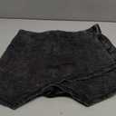 luvamia Jean Skorts for Woman High Waisted Pull On Stretchy Denim Wrap Skirt with Shorts Trendy Asymmetrical Skort (Large, Vintage Black)