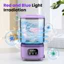Underwear Washing Machine, Rechargeable Portable Mini Washer Machine with 2L Cup Capacity for Bra Underwear Socks Home Hotel Apartment RV Travel (Purple).