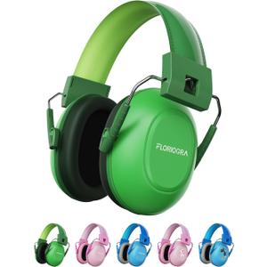 Floriogra Noise Cancelling Headphones for Kids, Kids Ear Protection 28dB SNR Noise Reduction Ear Muffs for 3-16 Years Toddler/Children, Hearing Protection For Monster Jam, Concerts, Fireworks (Green)