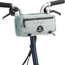 Rhinowalk Handlebar Bag for Brompton Folding Bike & Road Bikes, 1.9L Compact Pouch with Shoulder Strap, 3-Point Mounting, Front Zipper Pocket, Internal Storage for Cycling & Commuting (Duck Egg Blue)