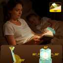 Glocusent 12 LED Rechargeable Book Light, Clip-on Reading Light with 5 Colors & 5 Brightness Levels, Up to 100Hrs Runtime, Eye-Caring Reading Lights for Books in Bed, Perfect for Book Lovers, Kids