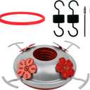 Hummingbird Feeder Base Replacement Parts Set Includes Hummingbird Feeder Bottom, 2 PCS Moat Hook 2 Pcs Brushes and 1 Pcs Replacement Seal Rings