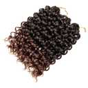 QRHSUKA Curly Crochet Hair GoGo Curl Crochet Hair for Women Ocean Wave Synthetic Bohemian Crochet Braid Water Wave Crochet hair Extensions (12 inch(Pack of 6), T1B/30)