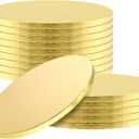 MANCHAP 15 PCS 12 Inch Cake Board Drums, Gold Flat Cake Drums, Corrugated Paper Board Golden Cake Boards Rounds for Cake, Pizza