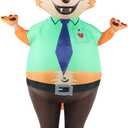 Halloween Fox Inflatable Costume for Adult Funny Animal Costumes Blow Up for Women Men Cosplay Suit Holiday Party