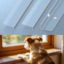 MONOID Heavy-Duty Window Sill Protector - Residue-Free Pet Guard for Dogs & Cats, Scratch & Chew Resistant Clear Shield, Easy Peel & Stick, 35.5" x 3.25" Cat Scratching Pads, 3 Pack