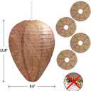 4 Pack Wasp Nest Decoy Hanging Wasp Nest Stay Away from Wasps Hornets Yellow Jackets