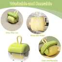 Reusable Lint Roller Washable Mini Sticky Roller Portable Remover for Clothes, Sofa, Car & Travel Pet Hair Removal Tool (Green 6Pack)