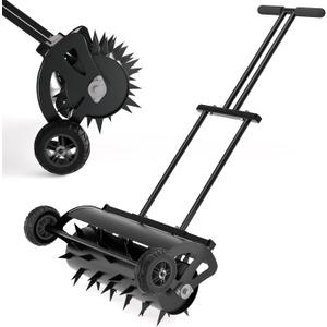 Seeutek Rolling Lawn Aerator - Upgraded Heavy Duty Push Spike Aeration Tool