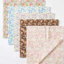 Floral Pattern Cotton Percale Sheet Sets (Size 19x19) 6pcs