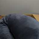 ALLOPERA Pregnancy Pillow, Full Body 57 Inch Maternity Pillow with Removable Washable Cover - Sleep Support for Legs, Back, Neck, Shoulder, HIPS, Belly for Pregnent Women, Black Grey Velvet Cover