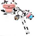 3D Milk Cow Case,Cartoon Cute Fashion Kawaii Cool Character Dairy Cattle Case with Cow Pendant for Airpod Pro 2019/Pro 2nd 2022
