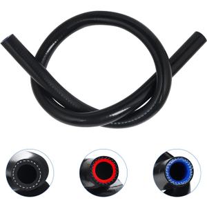 KDP 1/4"X5FT(ID:6MM) 1.5 M Silicone Heater Hose Coolant Radiator Vacuum Line, 1ply Reinforced 4MM Thick, Max Temperature Rating 350F Work Pressure 100 psi+ Mutiple Use for Air and Water