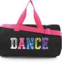 Dance Duffle Bag for Girls Sport Gym Bags Weekend Bag,Overnight Bag Dance Workout Duffel Bag with Adjustable Carry On and Handy Pouch for Dancers, Girls, Teens, Student Athletes (Style-1)