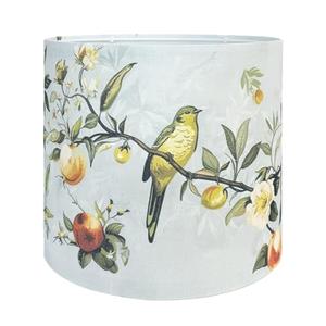 Haultop Small Table Lamp Shade, 8.7x8.7x7.9in Fabric Lamp Shade, Printed Floral and Bird Print Drum lamp shades, 1 Pack Lampshades for Table Lamp, Support Spider and E26/E14/E12 Base