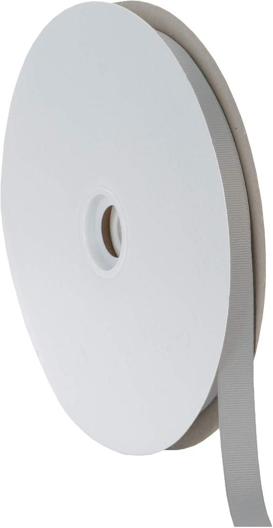 Berwick Offray 5/8" Grosgrain Ribbon, Grey, 100 Yards (Gray)