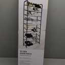 STORAGE MANIAC 10-Tier Tall Shoe Rack, 20 Pairs Narrow Slim Shoe Shelf, Metal Frame Shoes Stand for Small Space, Space-Saving Shoes Organizer, Vertical Shoes Tower for Garage, Entryway, Closet, Dorm