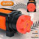 ZESUPER 6000lb Waterproof IP67 Electric Winch for UTV ATV Trailer, 12 Volt Winch with Synthetic RopeHawse Fairlead, Wireless Handheld Remote and Corded Control