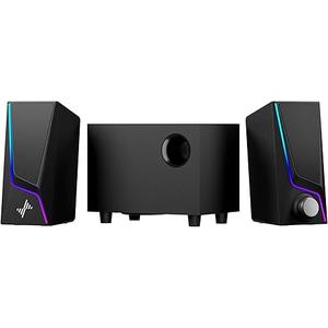 Nylavee Computer Speakers with Subwoofer, 2.1 Hi-Fi PC Speakers System with 6 Lighting Modes, Enhanced Bass, Plug and Play, USB/USB-C Powered and 3.5mm Aux in for Desktop, Monitor, Laptop, Tablet