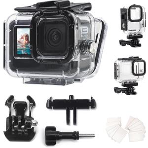 FitStill Underwater Waterproof Diving Housing for Go Pro Hero 13/12/11/10/9 Black,60M/196FT Protective Underwater Diving Housing Shell Accessories (Hero13/12/11/10/9 Black Magnetic case)