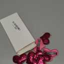 Syhood 9 Pieces Valentine's Day Heart Hair Clips Glitter Sequin Heart Barrettes Hair Clip for Valentines Accessories Christmas Birthday Wedding Themed Party(Rose Red)