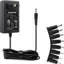 Kado Power Adapter 12V-2.5A 2A 1.5A 1.25A 1A AC/DC Power Cord 5.5x2.1mm with 8 Tips Made for Sceptre Monitor, Echo Smart Speaker & Display, Webcam, Router, Mini PC, Projector, CCTV, Bluetooth Speaker
