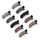 CWJCYTNSN 10 Pcs Small Rhinestone Hair Clips for women Mixcolor Hair Clips for Styling Cute Makeup Clips for Bangs Non Slip Hair Accessories for Girls Thin Thick Hair