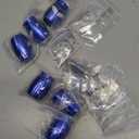 12 Set Small Urn Cremation Jewelry Necklaces for Ashes Stainless Steel Keepsake Urns Memorial Locket Mini Ash Holders Waterproof for Human Adult Female Male Family Loved One(Blue)