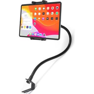 Car Seat Rail Floor Tablet Mount Truck Vehicle Holder for 4-13" Tablet & Phone, Heavy Duty 19.7 inch Gooseneck Arm Holder for iPad Pro 12.9 11 Air Mini, Samsung Tab, Galaxy Z Fold 4, iPhone