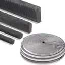 ZOMPAGO Strong Adhesive Brush Weather Stripping 0.6in (Tx 0.4in (W) x 33FT, Grey, Door Seal for Sliding Windows & Doors, Soundproof Noise Blocker, Draft Stopper for Garage Door Frame & Exterior Doors