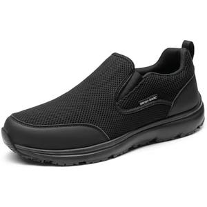 Bruno Marc Men's Work Shoes Non Slip Shoes, Slip-on Lightweight Restaurant or Food Service Loafers, Size 10.5