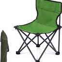Byliable Kids Camping Chair, Kids Folding Chair for Outdoor, Lightweight Backpacking Chair, Armless Foldable Lawn Chair for Outdoor Camping Hiking Beach Sports and Picnic, Green, with Carry Bag