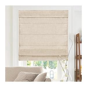 Motorized Roman Shades with Remote, Cordless Smart Blackout or Light Filtering Roman Blinds, Automatic Window Blind for Bedroom, Living Room, Kitchen, Office, Custom Size 20 W x 48 H