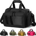Range Bag - Tactical Gun Bag for Handguns, Pistols and Ammo. Padded Shooting Duffle Bag for Hunting, Sport (Black)