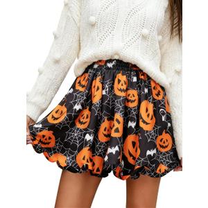 Bubble Skirt Mini Skorts for Women Spring Party Skirts with Pockets Elastic Waisted Golf Tennis Bloomers (Black, M)