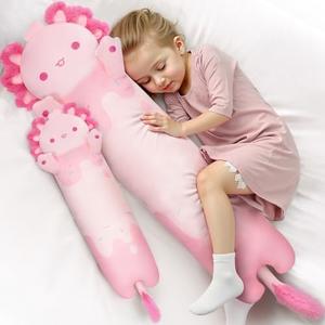 Mewaii Long Axolotl Plush 5 Sizes, 120% Extra Filling Giant Plushness Kids Body Pillow, Kawaii Cute Pink Axolotl Stuffed Animals Plushies, Big Long Body Pillow Cat Plush Gift for Girls 20” Mewaii Long Axolotl Plush 5 Sizes, 120% Extra Filling Giant Plushness Kids Body Pillow, Kawaii Cute Pink Axolotl Stuffed Animals Plushies, Big Long Body Pillow Cat Plush Gift for Girls 20”