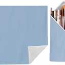 Self-Adhesive Makeup Bag  Portable Magic Cloth Cosmetic Pouch & Lens Wrap, Travel Organizer for Beauty Essentials, Gifts, and Daily Use,Blue,17.71inch