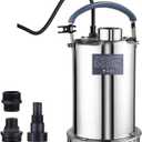Sump Pump Submersible Water Pump 1HP 3700GPH Stainless Steel Portable Water Transfer Pump Electric for Pool Draining Hot Tub Basement Utility Pumps
