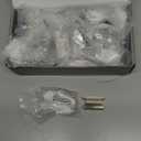 Amerdeco 20 Pack Brushed Satin Nickel Cabinet Knobs 1.46 Inch(37mm) Single Hole Cabinet Handles Rectangle Dresser Knobs and Pulls for Bathroom Cabinets